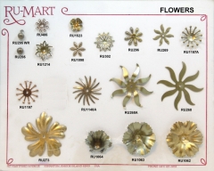 Floral Rivet Components